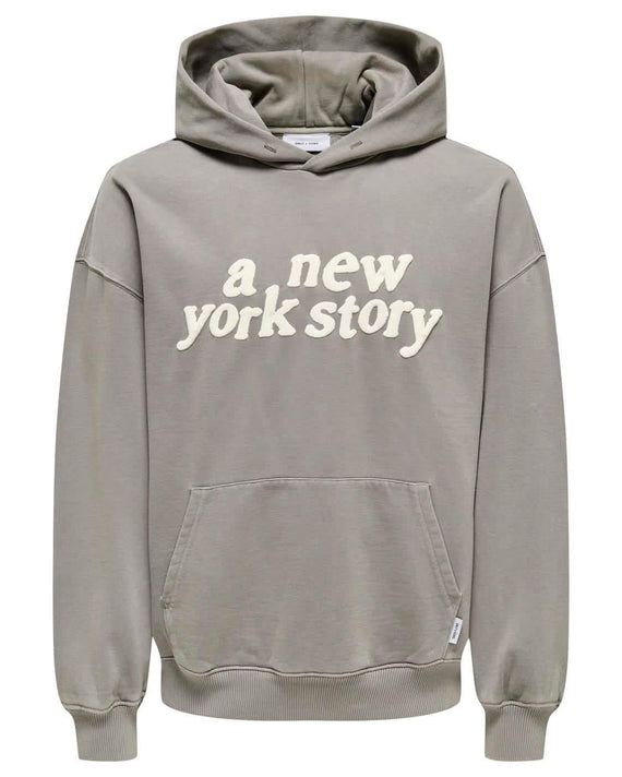 Sweat à capuche délavé Raiden Relax