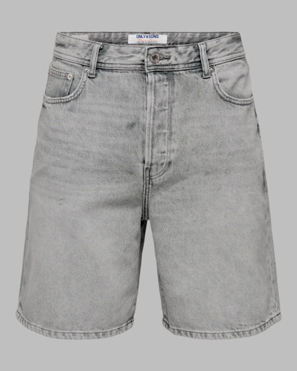 Only & Sons Fade Straight Fit Denim Short