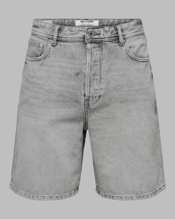 Only & Sons Fade Straight Fit Denim Short