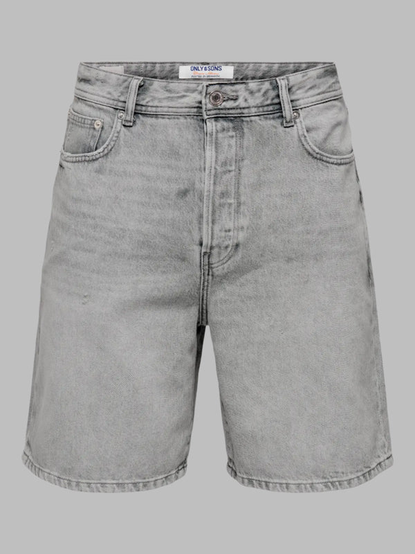 Only & Sons Fade Straight Fit Denim Short