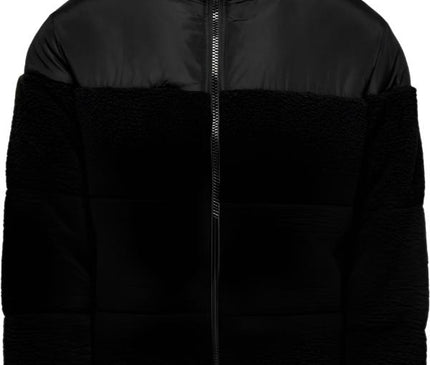 Only & Sons Eli Sherpa Puffer Jas Zwart