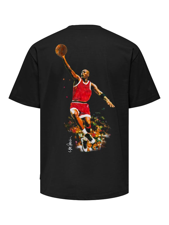 Only & Sons Jordan Jumping Man T-shirt Zwart