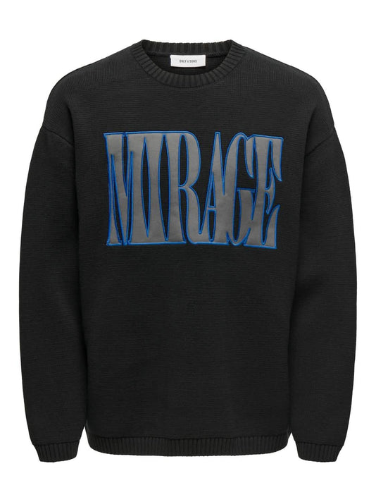 Only_SonsLumi5CrewKnitZwartvoorkant