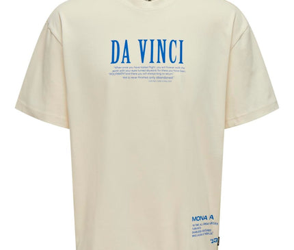 Only & Sons Vinci Frontprint T-Shirt Off-White