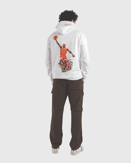 Only &amp; Sons Jordan Jumping Man Hoodie Wit achteraanzicht