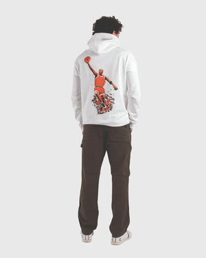 Only &amp; Sons Jordan Jumping Man Hoodie Wit achteraanzicht