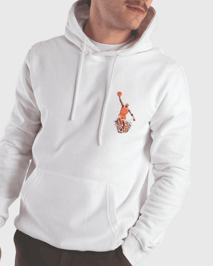 Only &amp; Sons Jordan Jumping Man Hoodie Wit vooraanzicht