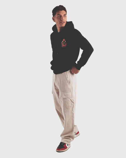 Only &amp; Sons Jordan You Fly Hoodie Zwart zijaanzicht