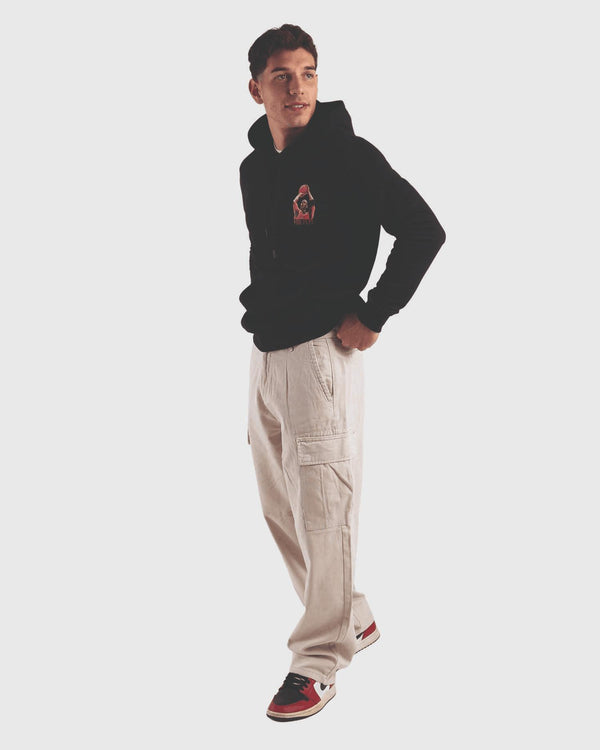 Only &amp; Sons Jordan You Fly Hoodie Zwart zijaanzicht
