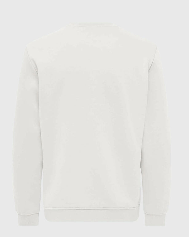 Only &amp; Sons Jordan Reg Crew Sweater Wit achter
