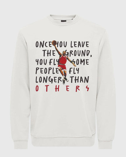 Only &amp; Sons Jordan Reg Crew Sweater Wit voor