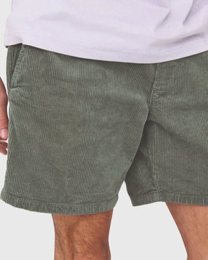 Only &amp; Sons Tel Corduroy Short Groen aanzicht