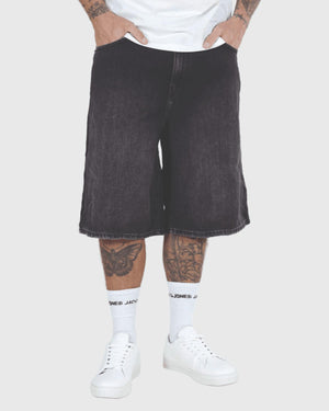 Only &amp; Sons Carl Balloon Short Zwart vooraanzicht closer