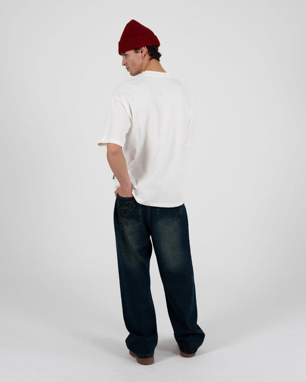 Prohibited Oversized T-shirt Gebroken Wit