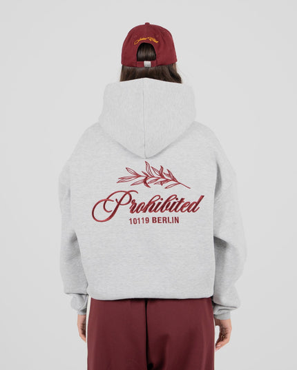 Prohibited PB Leaf Hoodie Grijs Melange