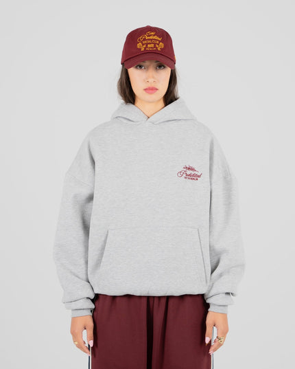 Prohibited PB Leaf Hoodie Grijs Melange