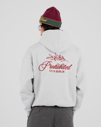 Prohibited PB Leaf Hoodie Grijs Melange