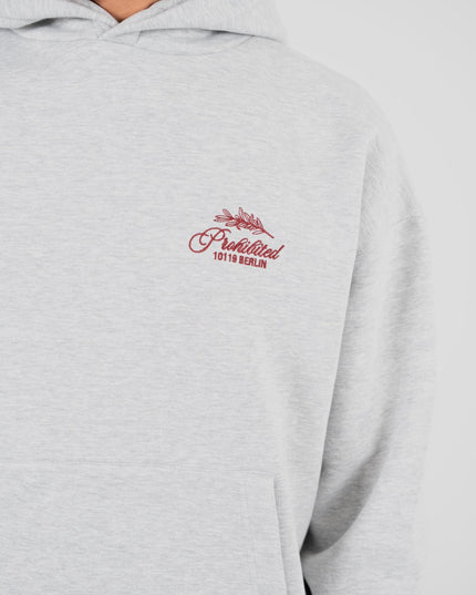 Prohibited PB Leaf Hoodie Grijs Melange
