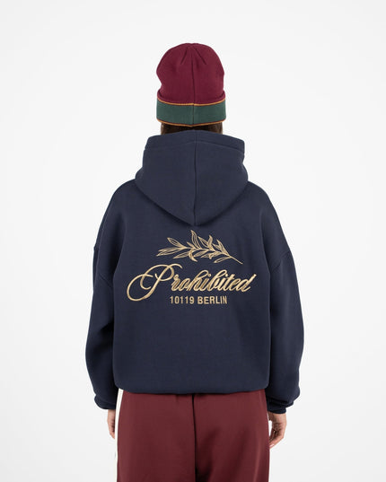 Prohibited PB Leaf Hoodie Donkerblauw