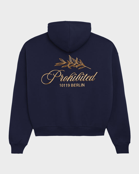 Prohibited PB Leaf Hoodie Donkerblauw
