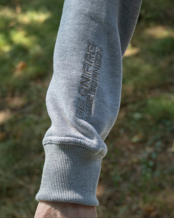 Sweat à capuche zippé Burned gris