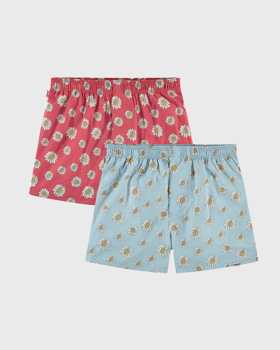 2 Pack Flowers Boxers