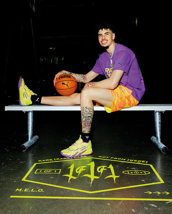 Puma MB.03 Spark Basketbalschoen Geel