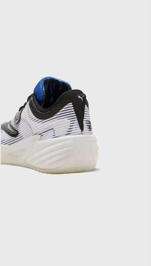 Puma All-Pro NITRO 2 Shammgod Basketbalschoen Zwart Wit achteraanzicht
