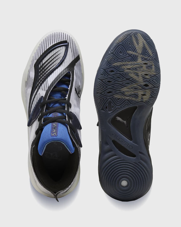 Puma All-Pro NITRO 2 Shammgod Basketbalschoen Zwart Wit boven en onder aanzicht