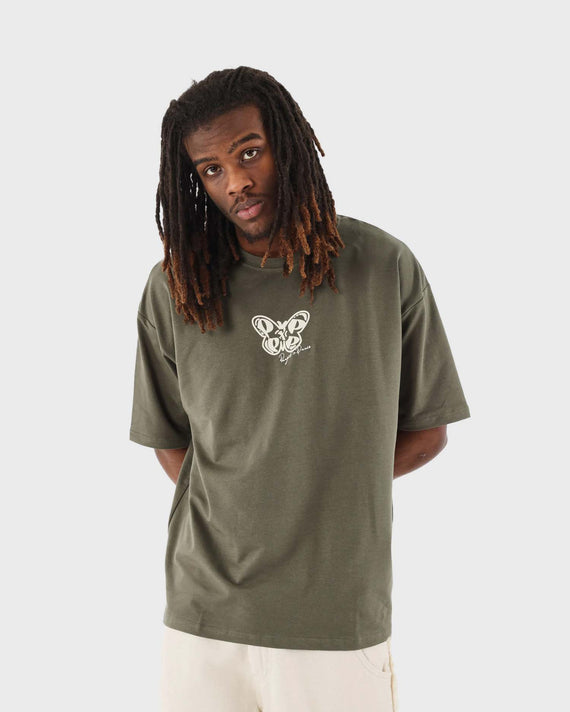 Project X Paris Butterfly T-shirt Donkergroen