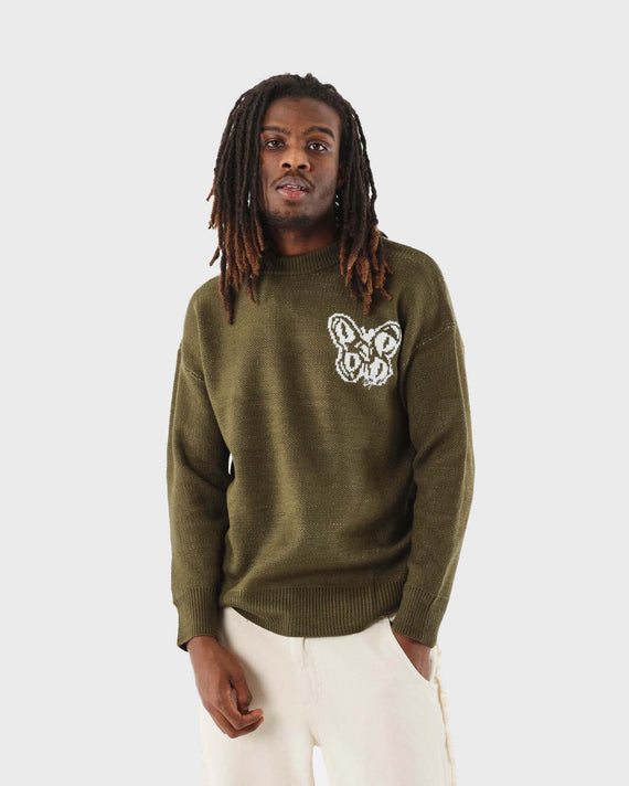 Project X Paris Butterfly Sweater Donkergroen