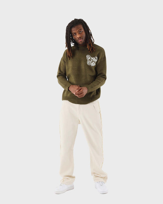 Project X Paris Butterfly Sweater Donkergroen