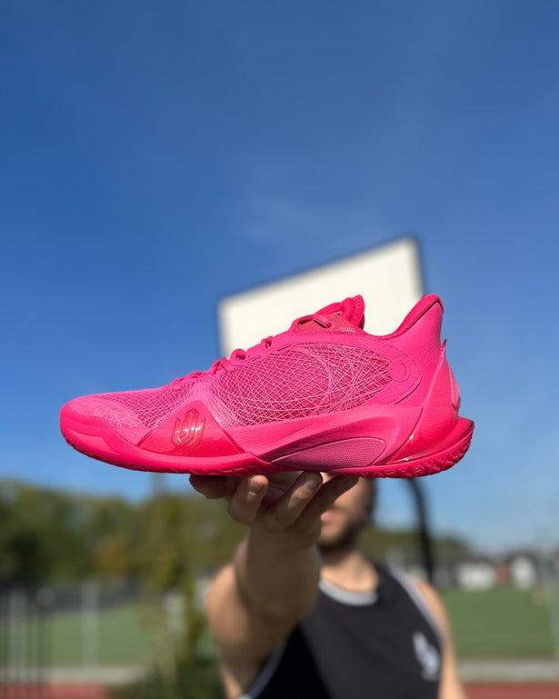 Peak Talent 2 Basketbalschoen Roze blauwe  lucht
