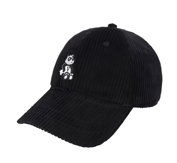 Casquette Vans Panda en velours côtelé noir