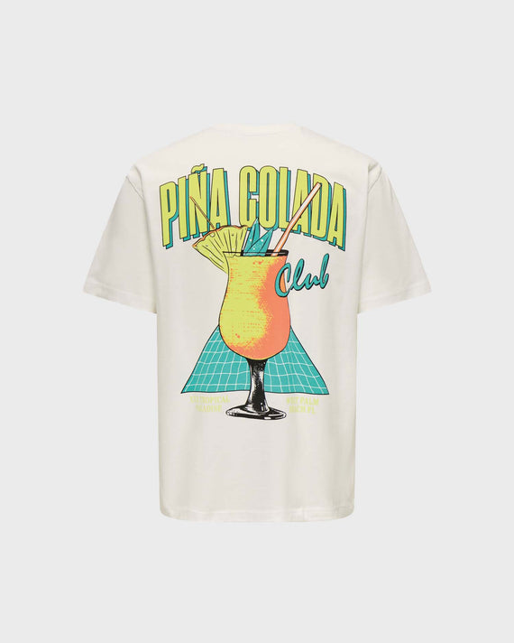 Only & Sons Pina Colada T-shirt Wit