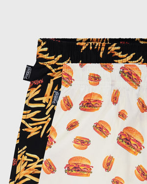 Pockies 2-Pack Burgers 'n' Fries Boxers close up labels pockies