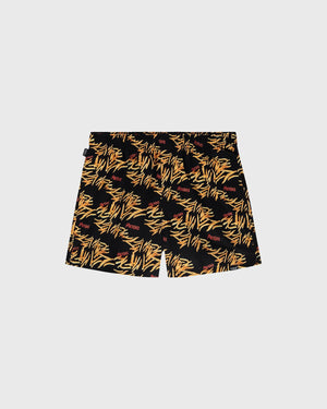 Pockies 2-Pack Burgers 'n' Fries Boxers onderbroek los frietjes zwart geel
