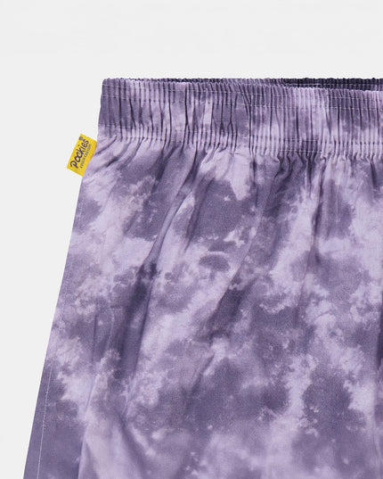 Pockies Purple Party Boxers close up met label pockies geel paars