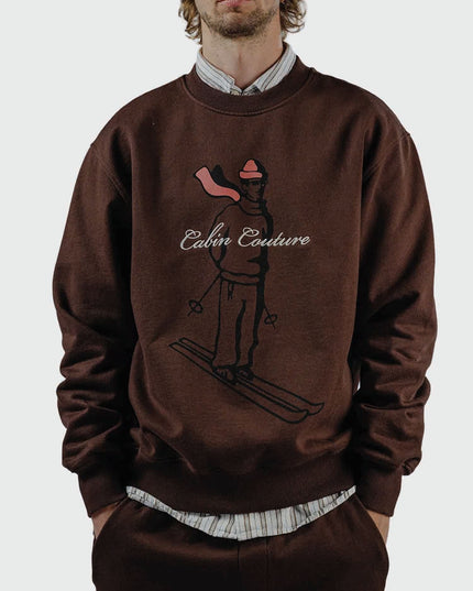 Pockies Ski Crew Sweater Bruin voor