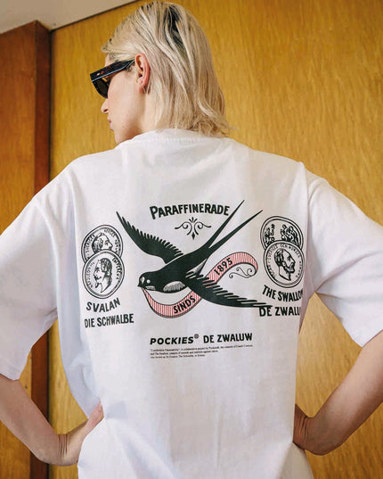 Pockies Swallow T-Shirt Wit achter