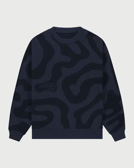 Pockies Swirl Knit Sweater Navy mod 