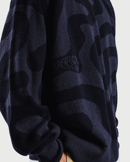Pockies Swirl Knit Sweater Navy zijaanzich