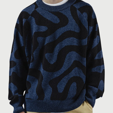 Pockies Swirl Knit Sweater Navy voor