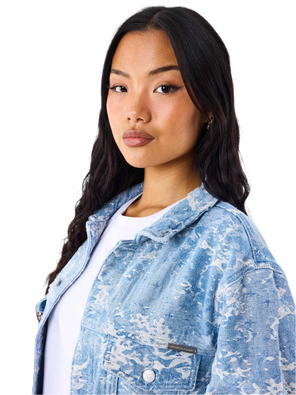 Project X Paris Abstract pattern Denim Jacket Blauw