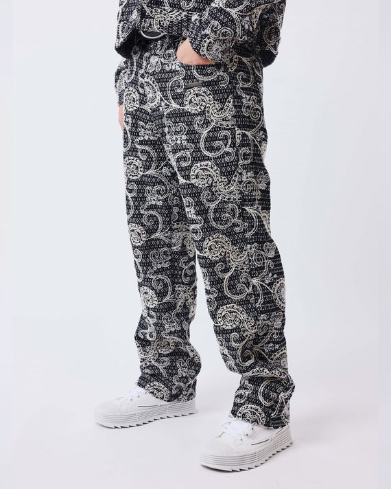 Project X Paris Bandana All Over Denim Broek vooraanzicht met model 