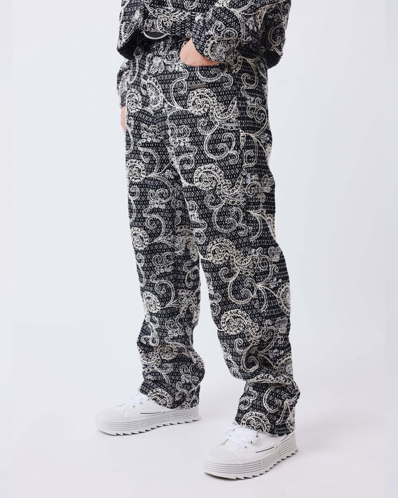 Project X Paris Bandana All Over Denim Broek vooraanzicht met model 