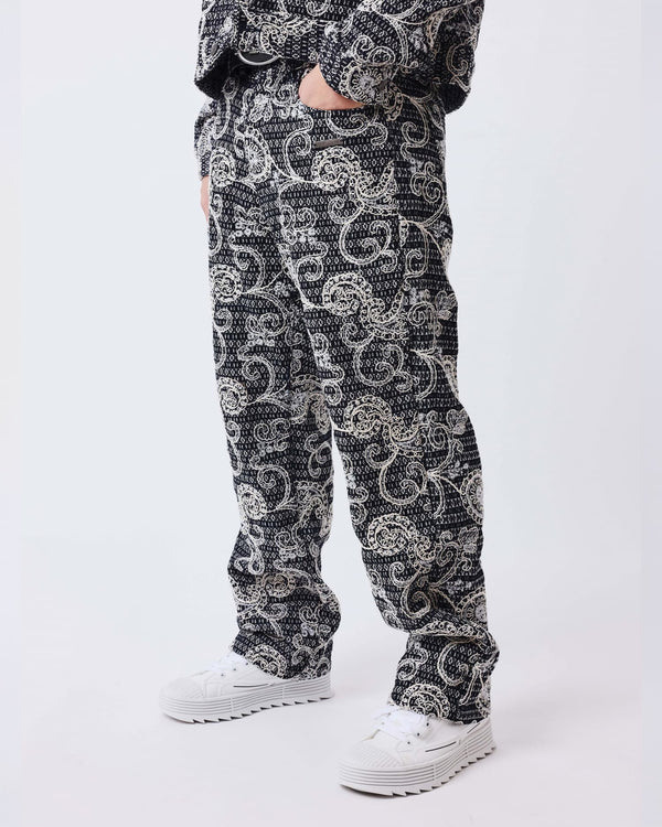Project X Paris Bandana All Over Denim Broek vooraanzicht met model 