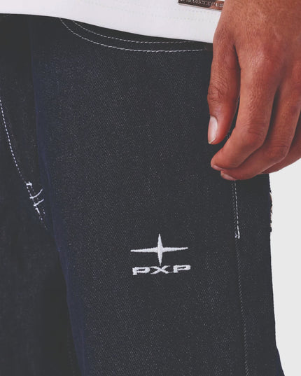 Project X Paris Bandana Denim Broek Donkerblauw voor cu