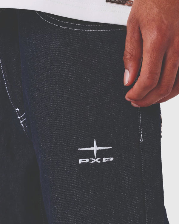 Project X Paris Bandana Denim Broek Donkerblauw voor cu