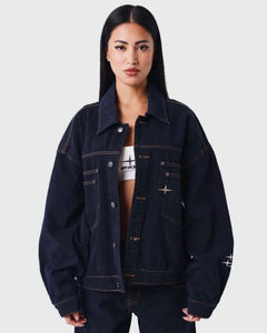 Project X Paris Dames Dark Denim Jacket vooor